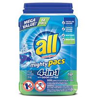 All Mighty Pacs Laundry Detergent, 64 Count