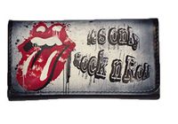 Tobacco Case Pouch Synthetic Leather Smoke for Rolling Cigars Rolling Stones Its only Rock and Roll