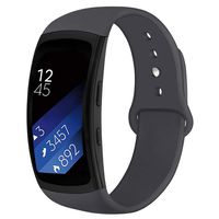 OenFoto Sports Band Compatible Gear Fit2 Pro/ Fit2, Replacement Silicone Accessories Strap Samsung Gear Fit2 Pro SM-R365/ Gear Fit2 SM-R360 Smartwatch-Gray