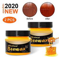 Beeswax Furniture Polish, Wood Wax, Traditional Beeswax Polish for Wood & Furniture Natural Unscented Beeswax Wood Polish Home Cleaning Furniture Care Protection All-Purpose Beeswax for Wood (2PCS)