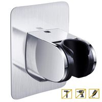 Shower Head Holder, Adhesive Handheld Shower Holder NO Drilling Wall Mount Bracket, Bathroom Installation & Mounting Kits Waterproof and Adjustable