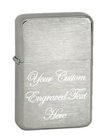 Hat Shark Personalized Custom Laser Engraved Vector KGM Thunderbird Vintage Lighter Groomsmen, Wedding, Anniversary, Birthday, Gift - Multiple Colors (Brush Chrome)
