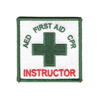First Aid AED CPR Instructor 100% Embroidered Patch Workplace Health & Safety - F 152