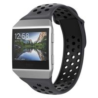 UMTELE Compatible with Fitbit Ionic Bands,Soft Silicone Band Breathable Two-Toned Wristband Replacement Strap Accessory for Men and Women