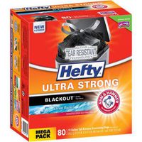 Hefty Ultra Strong Blackout Trash Bags (Clean Burst, Tall Kitchen Drawstring, 13 Gallon, 80 Count) (3 Pack(80 Count))