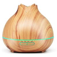 ASAKUKI Premium Essential Oil Diffuser, 400ml Ultrasonic Diffuser with Cool Mist, Waterless Auto Shut-Off Aromatherapy Oil Vaporizer and 7 Color LED Night Lights for Home Office Baby