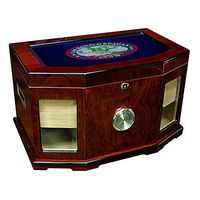 Large Premium Desktop Humidor - Glass Top -US Navy USS Ronald Reagan (CVN-76)