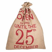 Midwest-CBK "Do Not Open Or Peep!" Jumbo Burlap Christmas Gift Bag