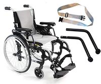 Karman S-Ergo 305 Ultra Lightweight Ergonomic Wheelchairs S-Ergo305Q18SS, Quick Release Wheels, Swing Away Legrests 18"W X 17"D Seat, Frame Color Silver With Include Anti-Tipper & Free Silver Seatbelt