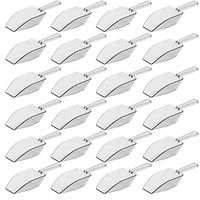 Clear Plastic Acrylic Scoops 24 Pcs | 6.5” Medium Kitchen Scoop | Wedding Desserts | Candy Buffet, Ice Cream, Protein Powders, Coffee, Tea, Flour (24 Pack, 6.5")