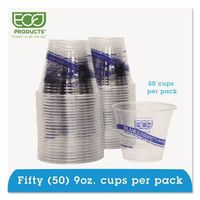 ECOPRODUCTS EPCR9PK BlueStripe Recycled Content Clear Plastic Cold Drink Cups, 9oz, Clear, 50/Pack
