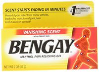 Bengay Vanishing Scent Pain Relieving Gel, 36 Count