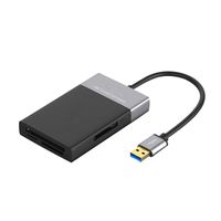 S28esong 6 in 1 Multi-Function Card Reader,Portable SD Card Reader USB 3.0 CF Memory Card Adapter Hub for XQD/CF/TF