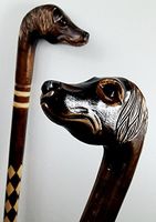 33 inch SPANIEL Cane Walking Stick Wooden Handmade Men's Accessories