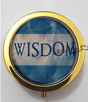 BlackKey Wisdom Beautiful Inspirational Word 3-Compartment Decorative Pocket Gift Box Case Organizer for Pill, Color 2 -1730