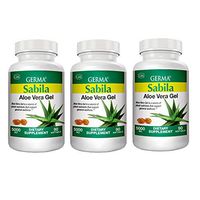 Germa Aloe Vera Natural Dietary Supplement. Skin Anti-inflammatory, Digestive Aid. Herbal Laxative. 5000 Mg. 90 Gels. Pack of 3