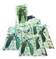 Partisan Products Green Peacock Bundle Gift Bag Set, 5 ct (Assorted Sizes)