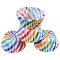 LetGoShop Baking Cups- Disposable Cupcake Liners Muffin Paper Cups Pack of 100 (Rainbow)