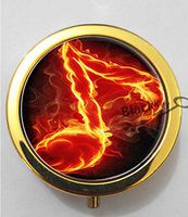 BlackKey Music Note 3-Compartment Decorative Pocket Gift Box Case Organizer for Pill, Color 2 -1306