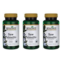 Swanson Saw Palmetto Herbal Supplement for Men Prostate Health Hair Supplement Urinary Health 540 mg 100 Capsules (3 Pack)