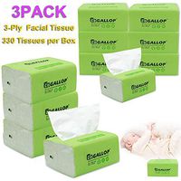 LAPA 3-Ply Toilet Paper, Daily Soft&Comfort Facial Tissues, 110 Tissues per Box(Pack of 3)