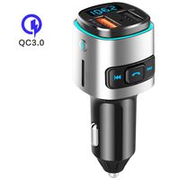 HLOMOM Bluetooth Car FM Transmitter, Wireless Radio Adapter, MP3 Music Player, Hands-Free Calling Kit, Dual USB Charger Quick Charger 5V/3.0A