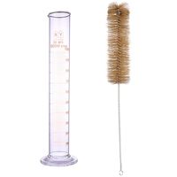 1000ml Glass Graduated Cylinder Measuring Bottle Single Metric Scale with Cleaning Brush (1000ml Cylinder)