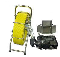 Fiberglass cable pipe inspection sewer camera robot for pipe diameter 50-600 mm