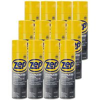 Zep Stainless Steel Cleaner & Polish ZUSSTL14 (CASE of 12) Protects Metal Surfaces from Fingerprints, Soil & Waterspots