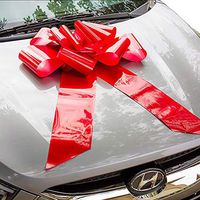 HONGJUYUAN Big Red Car Gift Wrapping Large Bow High Quality Easy Pull Bow(Perfect Shape Guaranteed)