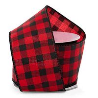 Black Red Gingham Christmas Ribbon - 2 1/2" x 10 Yards, Wired Edge, Buffalo Check Plaid, Valentine's Day, Decor for Wreaths, Garlands, Trees, Bows, Father's Day, Birthday