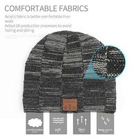 LJ2 Bluetooth Beanie Hat, Wireless V5.0 Musical Knit Headphone Speaker Hat with HD Stereo Speaker/Rechargeable USB/Comfortable and Warm for Winter Fitness Outdoor Sports & Christmas Gifts