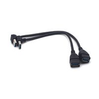 Tulead USB 90 Degree Extension Cables Up Angle USB Adapter Male to Female USB 3.0 Converter Pack of 2