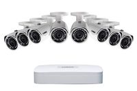 Lorex Super HD Indoor/Outdoor Home Security System, 4K N841A NVR, 2K 5MP E581CB IP Bullet White Camera, Color Night Vision, Smart Motion Detection and Voice Control- 8 Bullet Camera w/ 8 Ch 2TB NVR