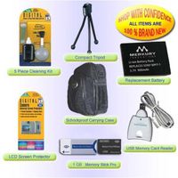 ACCESSORY KIT + 1GB FOR SONY DSC-L1 M1 T1 T33 T5 T9 M2