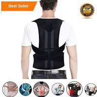Fully Adjustable Back Support Posture Corrector Men' s and Women' s Waist Support Belt - Shoulder, Neck, Upper Lower Back Pain Relief - Best Corrective Trainer Improves Upright Posture (XXL)