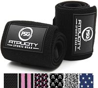 Fitplicity Premium Elastic Wrist Wraps (Solid Black)