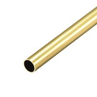 uxcell Brass Round Tube 300mm Length 10mm OD 0.5mm Wall Thickness Seamless Straight Pipe Tubing