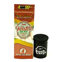 Twisted Hemp Wraps Mango Pineapple 'Endless Summer' Flavor All Natural With KC Pop Top (4 Packs)