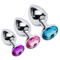 3PCS Beads Crystal Jewelry Heart Stainless Steel Amal Plug