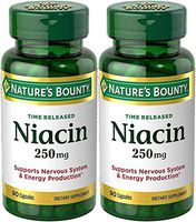 Nature's Bounty, Niacin, Time Released, 250 mg, 90 Capsules - 2pc