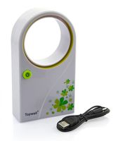 Topwell® Mini USB 2.0 Handheld Air Condition Bladeless Portable Refrigeration Fans Desktop Cooler Mini USB/ AA Battery Powered No Leaf Air Conditioner (Green)