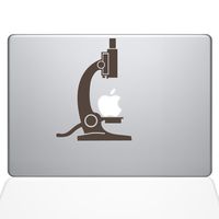 The Decal Guru 1650-MAC-13P-BRO Science Microscope Decal Vinyl Sticker, Brown, 13" MacBook Pro (2015 & Older)