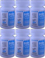 Docucate Sodium 100 mg Crushable Tablets for Gentle, Reliable Relief from Occasional Constipation Generic for Colace Crushable 100 Tablets per Bottle Pack of 6 Bottles Total 600 Tablets