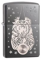 Zippo Wizard Lighter, Black Ice