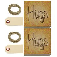 Hugs Handwritten Kraft Gift Boxes Set of 2