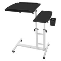 Laptop Desk,Vanvler Turn Lift Sit-Stand { Adjustable Laptop Table } Multifunction Computer Desk Cart (New Black)