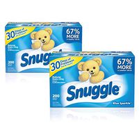 Snuggle Fabric Softener Dryer Sheets, Blue Sparkle, 2 Boxes, 400 Count