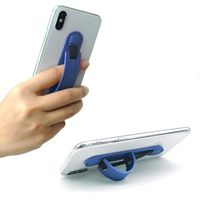 SenseAGE Stick on Finger Holder Strap Phone Grip Stand Pad for Phones Including iPhone Android Tablets and Mobile Devices - Navy Blue