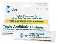 Globe Triple Antibiotic First Aid Ointment, 1 Oz. (Compare to Neosporin Active Ingredients) (1 Tube), White